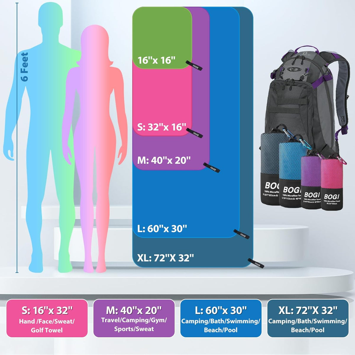 Quick-Dry Microfiber Travel Towel