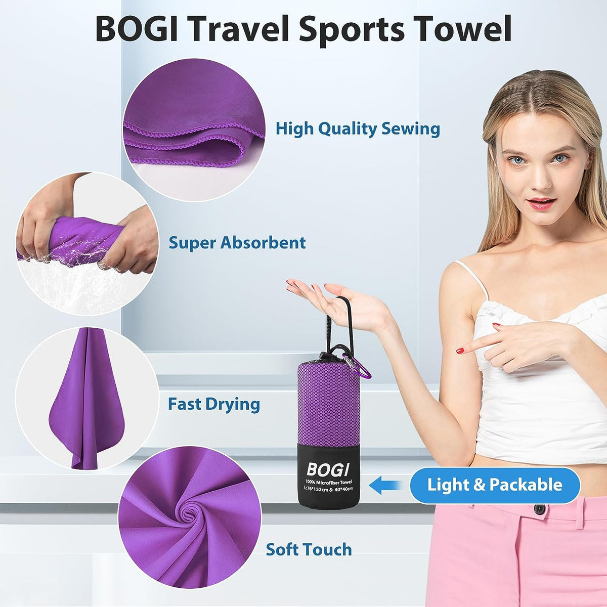 Quick-Dry Microfiber Travel Towel