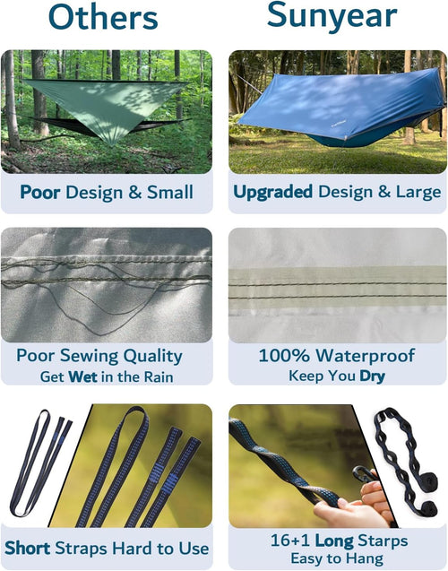 2-Person Camping Hammock with Bug Net