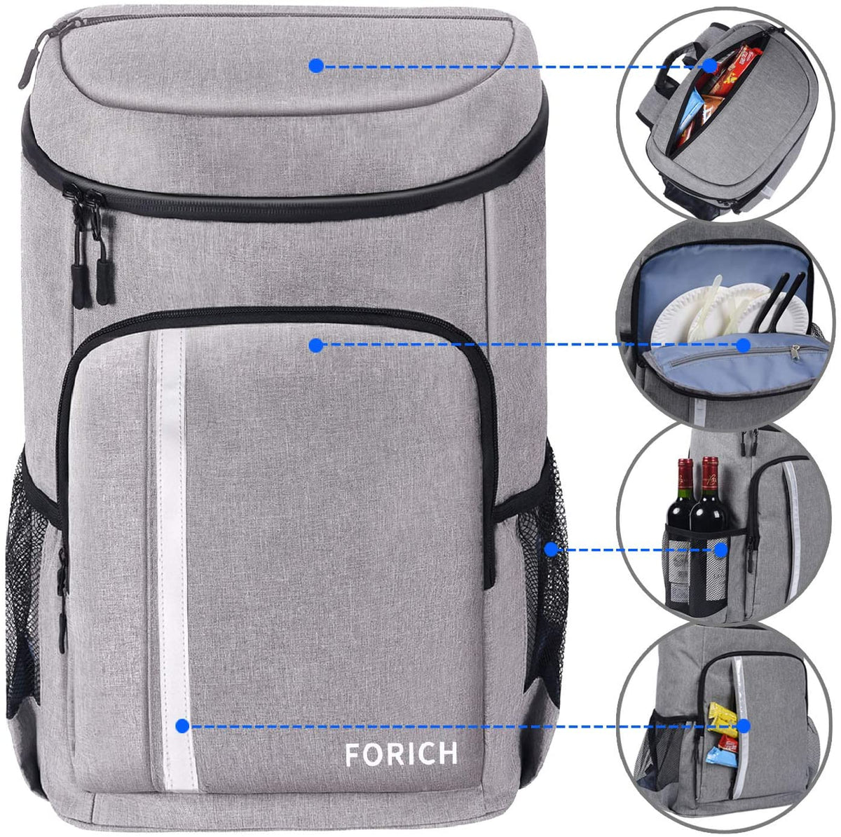 Leakproof Insulated Cooler Backpack - 30 Can