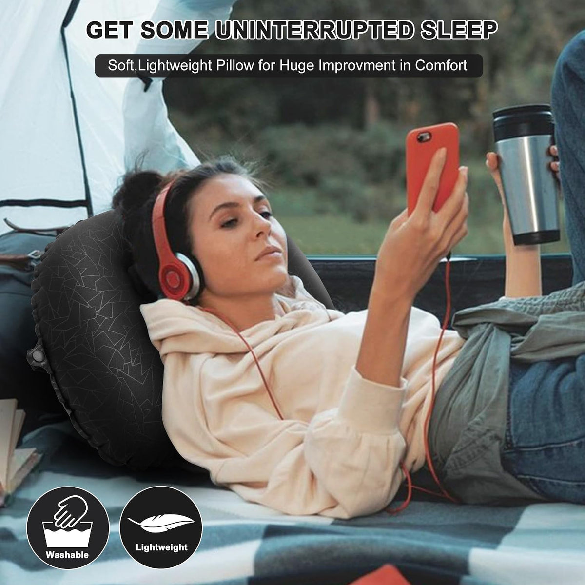 Ultralight Inflatable Camping Pillow