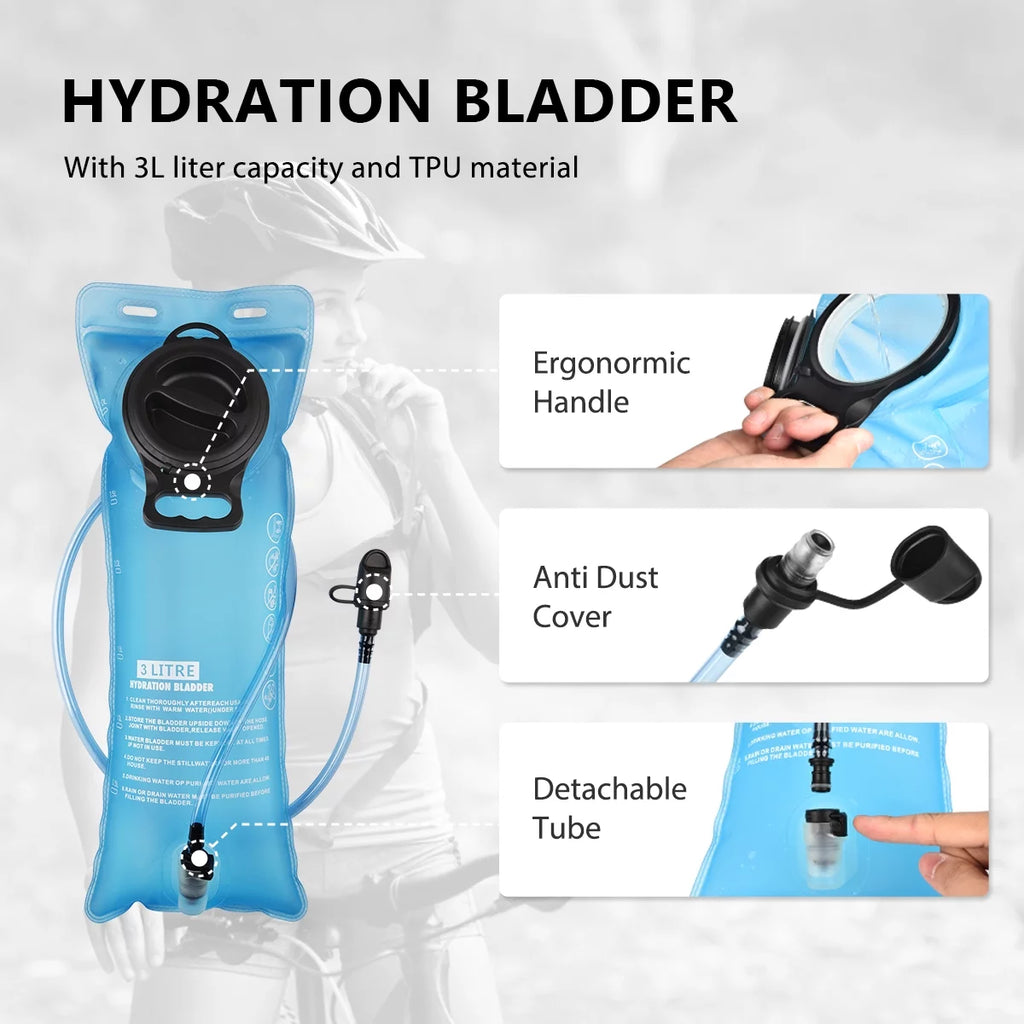 17L Hydration Backpack with 3L Water Bladder