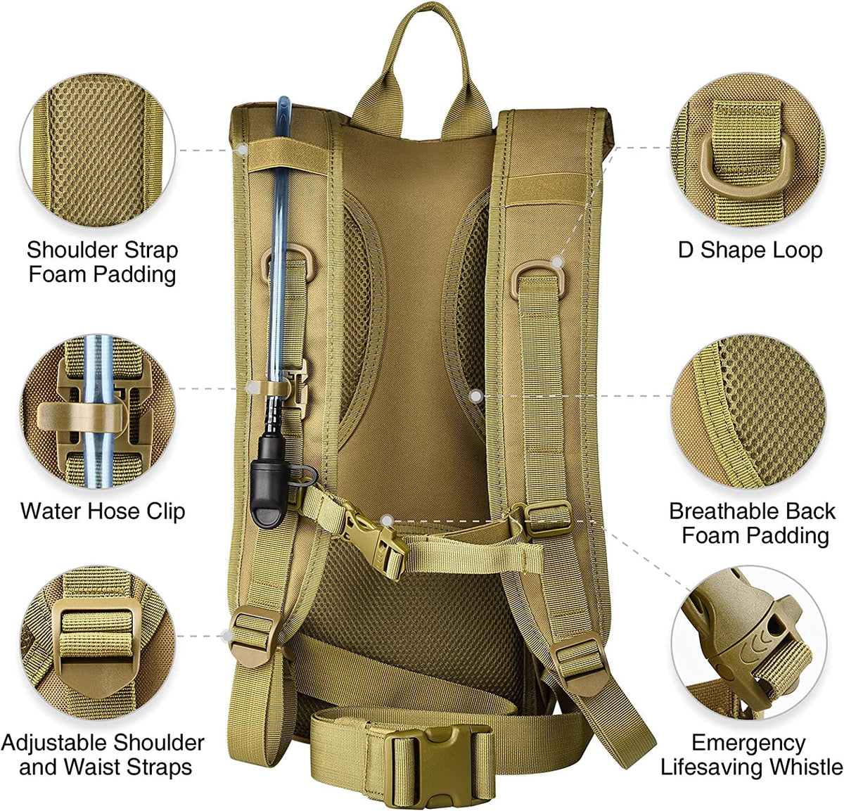 17L Hydration Backpack with 3L Water Bladder