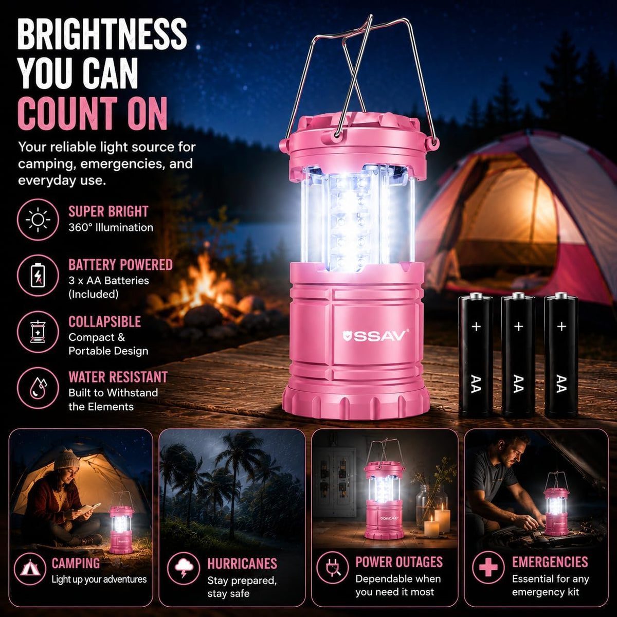 Rechargeable Magnetic Camping Lantern