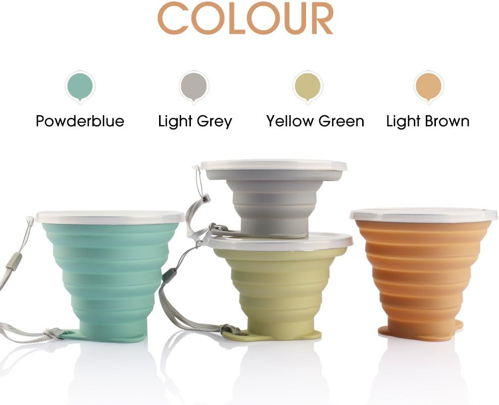Collapsible Silicone Camp Cup with Lid