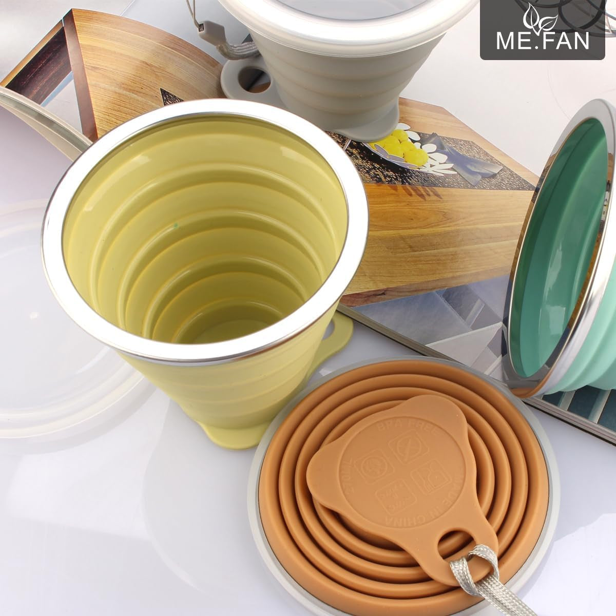 Collapsible Silicone Camp Cup with Lid