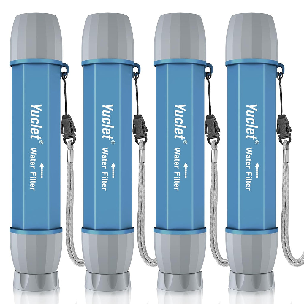 Emergency Water Filter Straw - 4 Pack