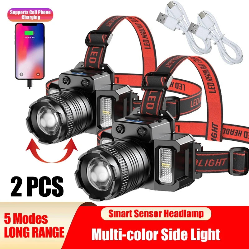 Rechargeable Motion-Sensor LED Headlamp