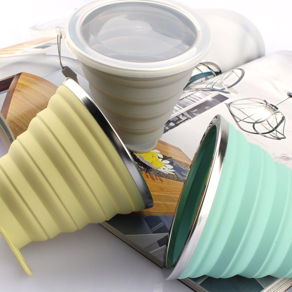 Collapsible Silicone Camp Cup with Lid