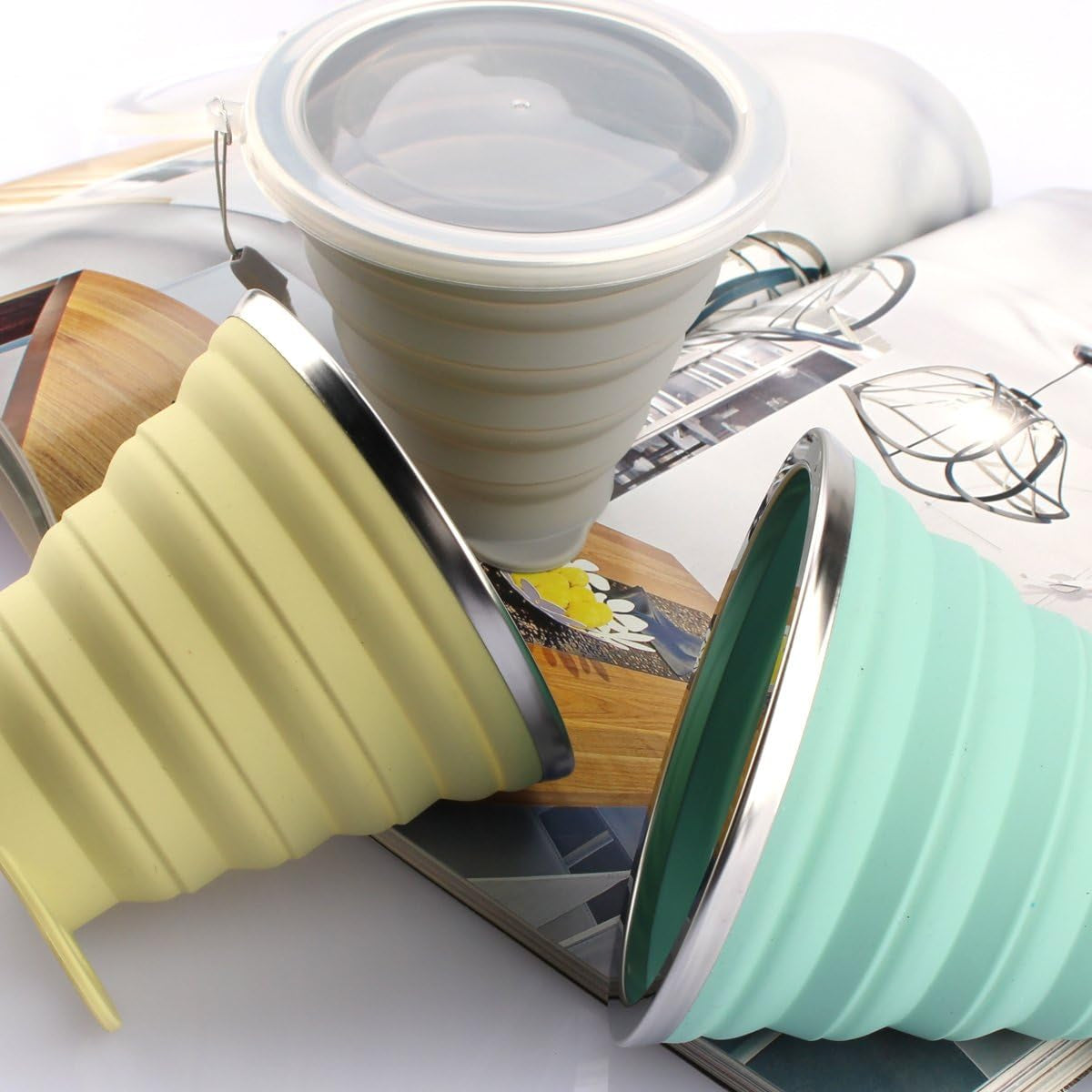 Collapsible Silicone Camp Cup with Lid