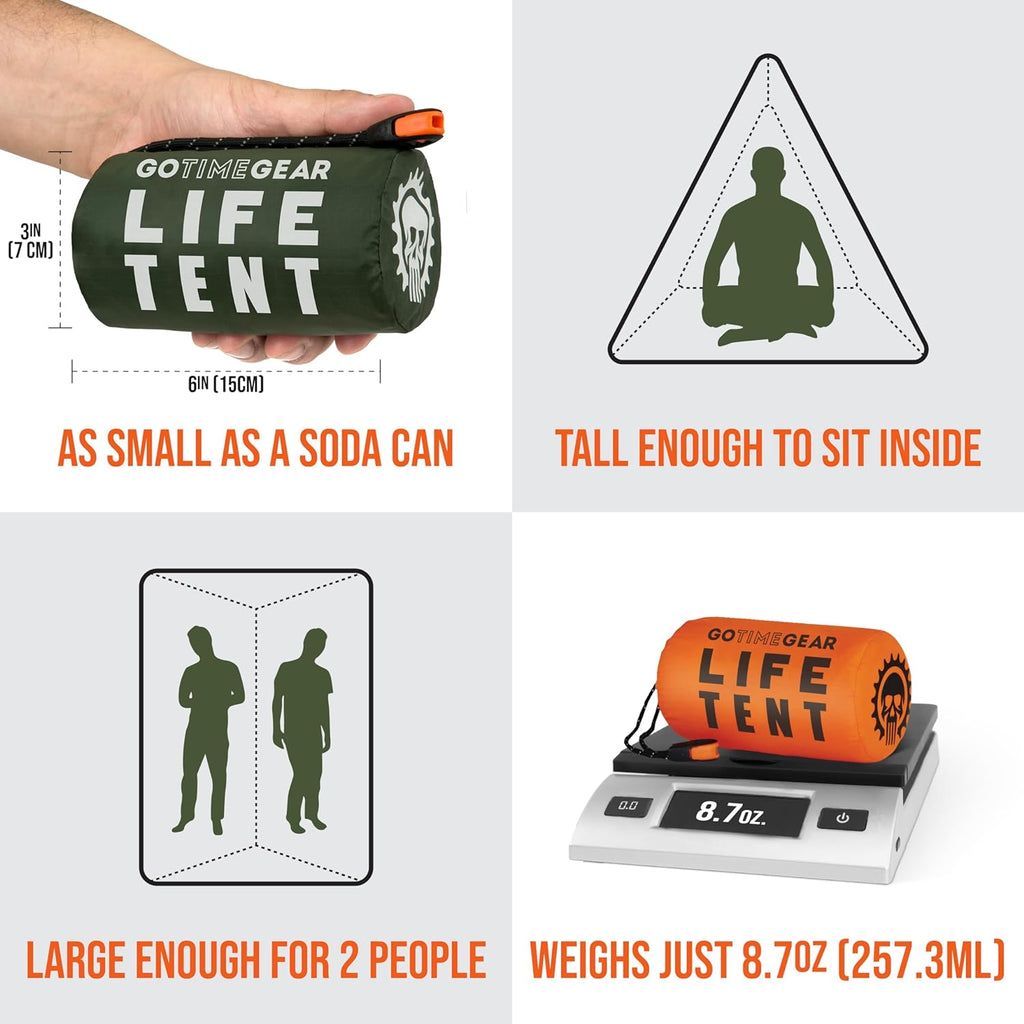 2-Person Emergency Tube Tent Shelter