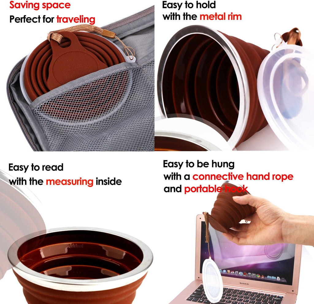 Collapsible Silicone Camp Cup with Lid