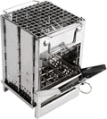Folding Stainless Steel Wood-Burning Camp Stove