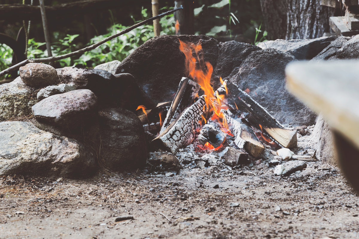 Campfire at night